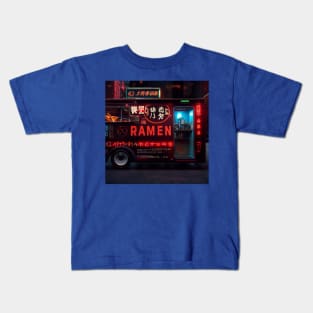 Cyberpunk Tokyo Ramen Food Truck Kids T-Shirt